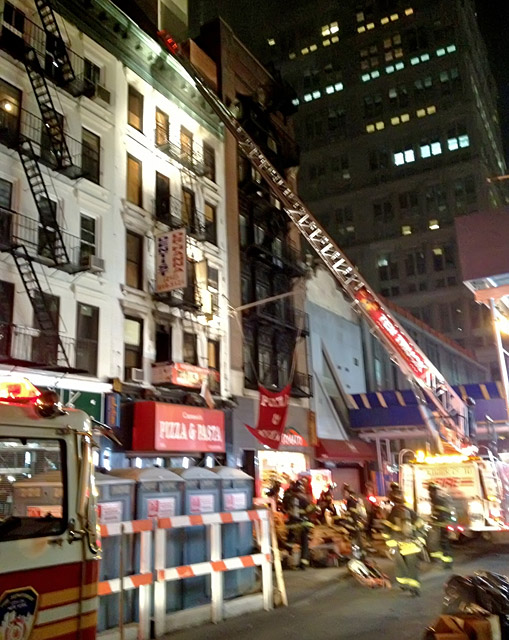 And again the next day in the same building. Ladder 10, March 18, 2013.  Photo by FF Gary Kolsch
